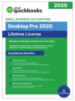 QuickBooks Desktop Pro 2020 | Lifetime License | No Subscription | 1-User |